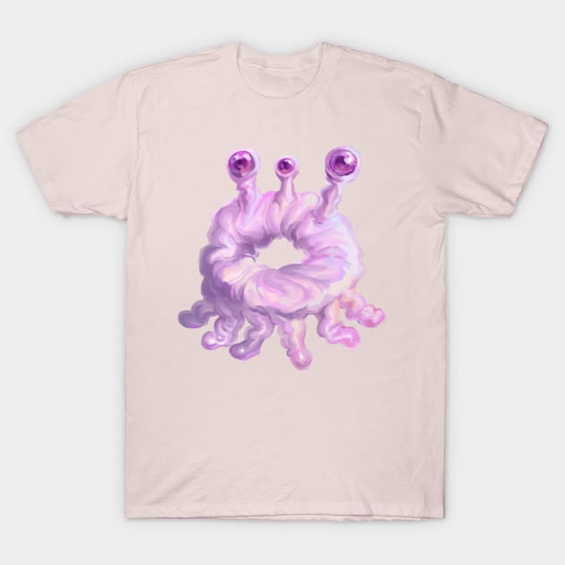 Pink Scrunchie Alien T-Shirt by evumango